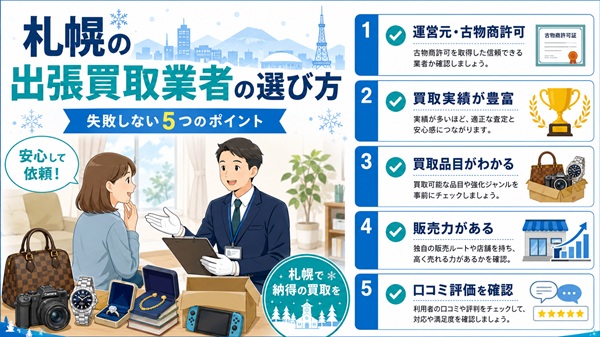 札幌の出張買取業者の選び方